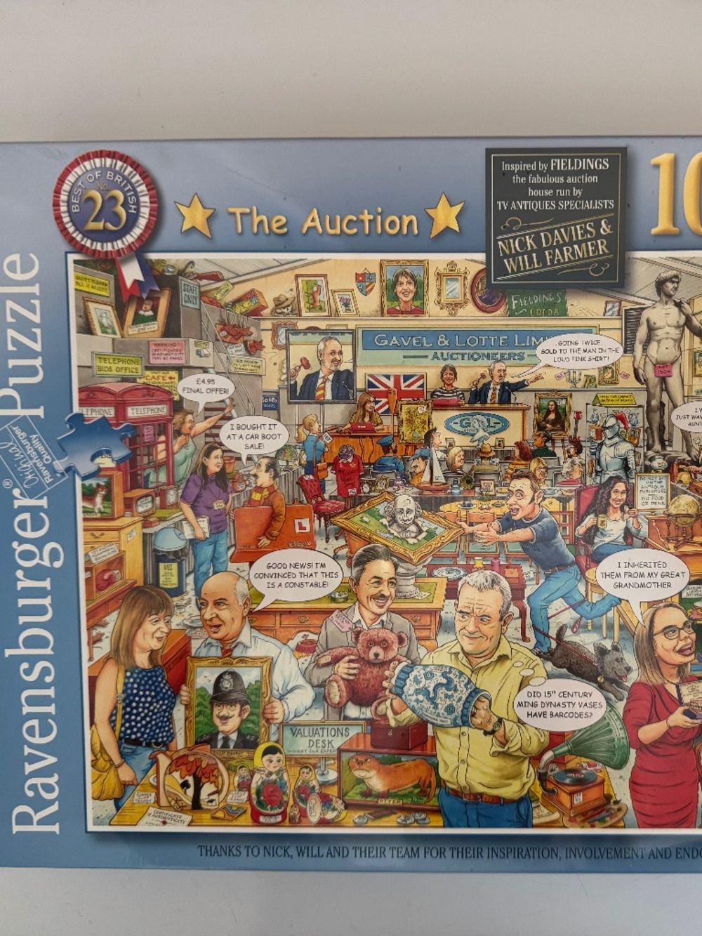 NWT RARE Ravensburger 19943 Best of British No. 23 The Auction 1000 Piece Puzzle